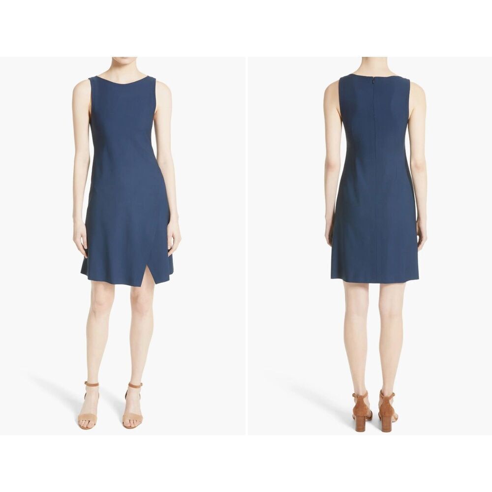 Theory Risbana Sleeveless Wrap Effect Shift Dress… - image 2